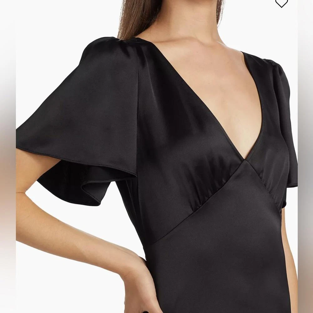 Abito midi in raso manica corta di Michael Kors taglia large nuovo con etichetta