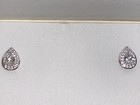 Kay Jewelers Sterling Silver Lab Created White Sapphire Tear Drop Earrings — photo 2