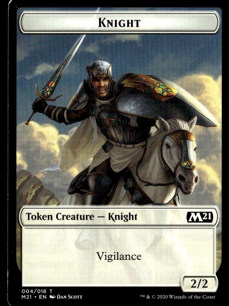 2020-2021 MTG Core Set Knight Token Common #4