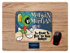 CLASSIC MARVIN THE MARTIAN CUSTOM NON-SLIP MOUSE PAD HOME OFFICE SHIPS FREE