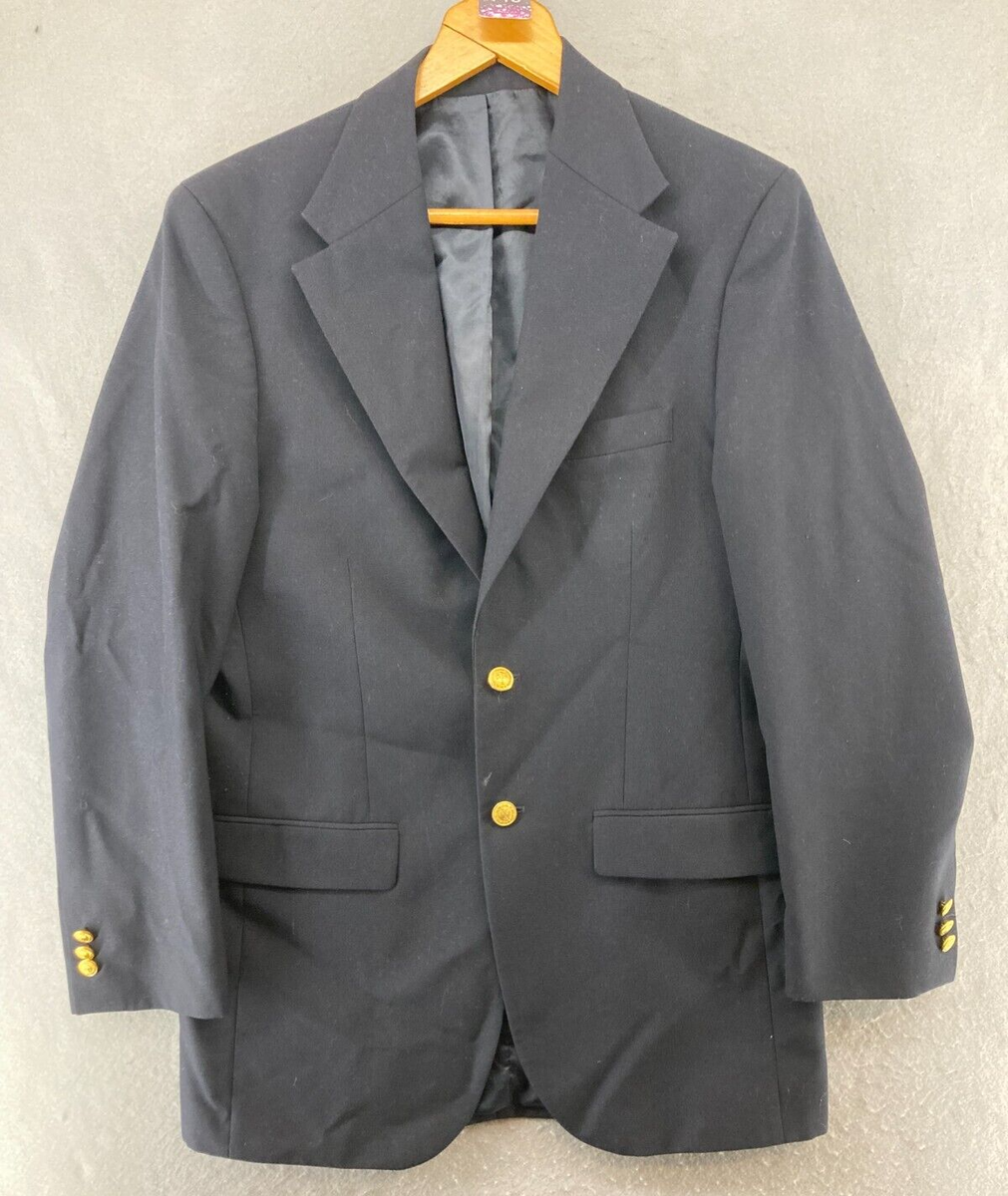 Twinhill Citadel Mens Suit Jacket 38L Blue Wool Blend | eBay