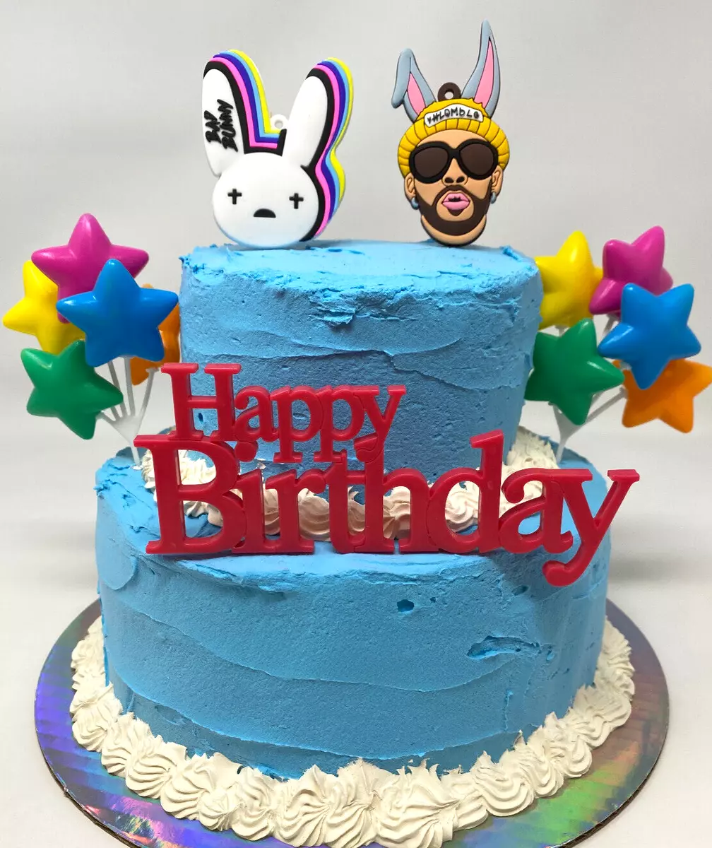 Bad Bunny Reggaeton Birthday Cake Topper Set ~ BRAND NEW ~ Featuring Bad  Bunny