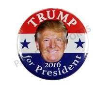 2016 DONALD TRUMP for PRESIDENT 2.25" CAMPAIGN BUTTON, dtsd MADE in the USA