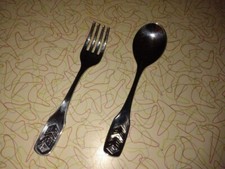 TOWLE SILVERSMITH BABY SPOON AND FORK IN BOX, 18/8 SILVER, ABC BLOCKS SILVERWARE