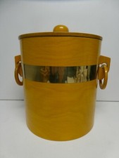 VINTAGE TEAK WOODEN ICE BUCKET 1960s BAR WARE MADE IN JAPAN