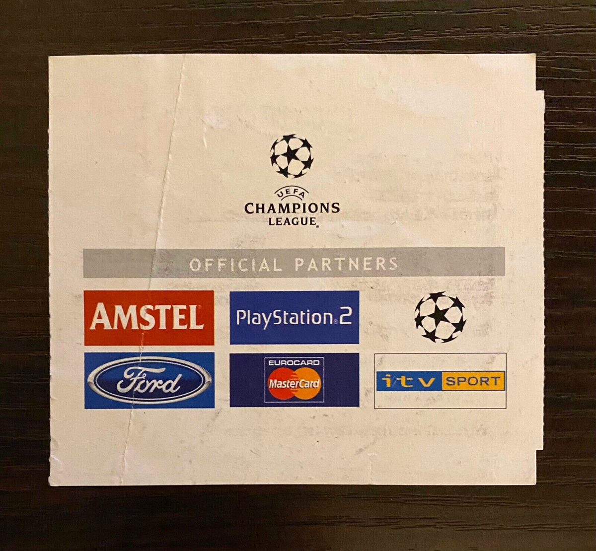 2002 Nolberto Solano Champions League 1st Goal Match Ticket Newcastle