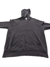 Alternative Apparel Hoodie Men's Medium Grey Soft 100% Cotton Distressed Grunge