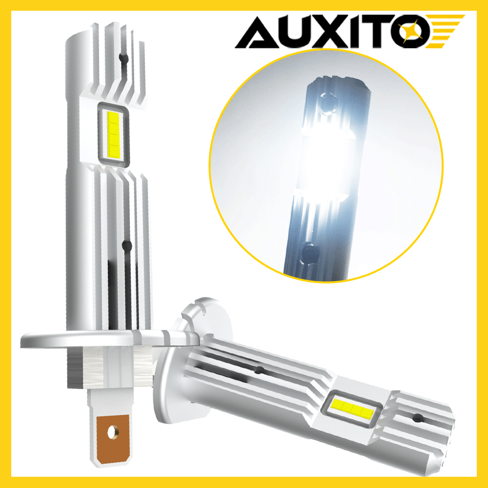 LED Headlight AUXITO H1 Bulb Kit - 6500K Super White, High/Low Beam, 2 Bulbs, CANbus Ready Auxito Led Headlight - Foto 8