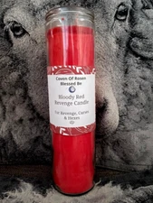 Bloody Revenge Candle POWERFUL Wicca, Spells, Revenge, ,Curses W/Free Shipping