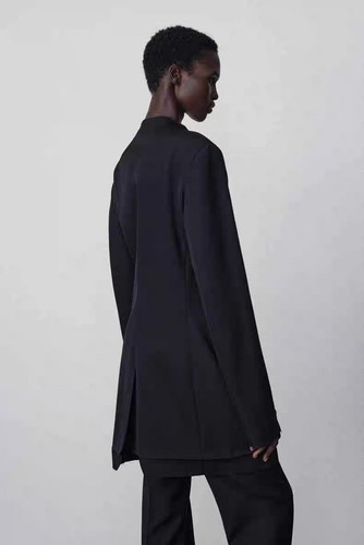 Women's Round Neck Suit Medium Length Jacket coat - Picture 2 of 12