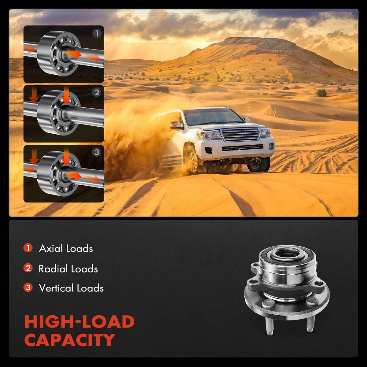 2 DTA Wheel Hub Bearing Assemblies Compatible with 2011