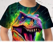 T shirt boys Dinosaur Print 11-12 y 150 COOL SHIRT QUICK SHIP U.S.