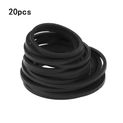 20x 2mm Square Rubber Belt 40-145mm Mix Cassette Tape Machine Belts Replacement
