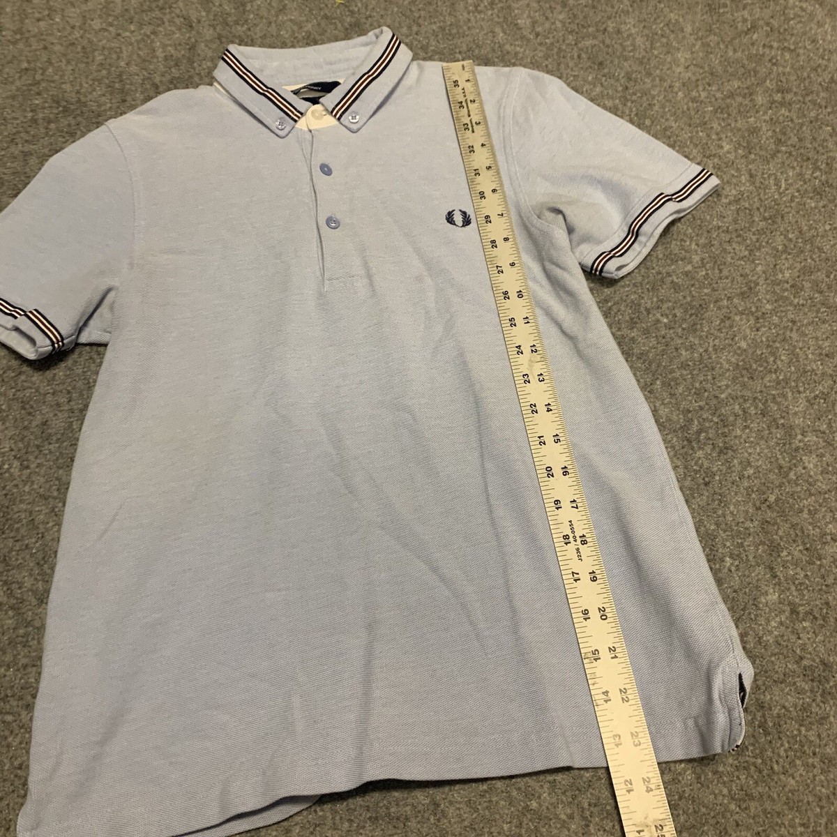 トップス Fred Perry L/S Polo Shirts Size 36 M3600 - Light Ice / Silky Peach / Tennis Blue | The Fred