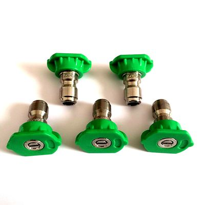 #ad 5 Pcs Pressure Washer 25 Degree Green Nozzle Spray Tip 4500PSI $10.99
