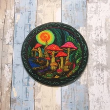 Mushroom Patch Iron-on Applique Fungus, Fungi, Fantasy Badge, Decorative, Shroom