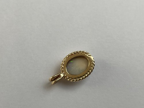 Opal Pendant 9ct Gold Fire Opal Cabochon Vintage Pendant - 第 10/20 張圖片