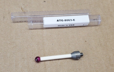 M5 Stylus/CMM Probe 8 mm Ruby Ball, Ceramic Stem, 63 mm OAL Q-Mark ATG-8063-C