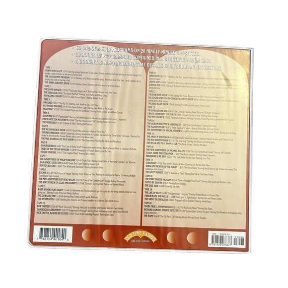 Old Time Radio's Greatest Shows 20 Audio Cassettes, 60 Programs