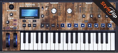 Novation MiniNova Synthesizer | Wood 1  | Protective Decal | StyleFlip Skins