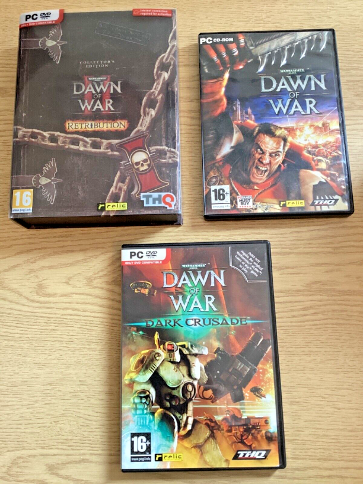 Warhammer 40,000, 3 Dawn Of War PC Games, VGC, Pegi 16+, THQ