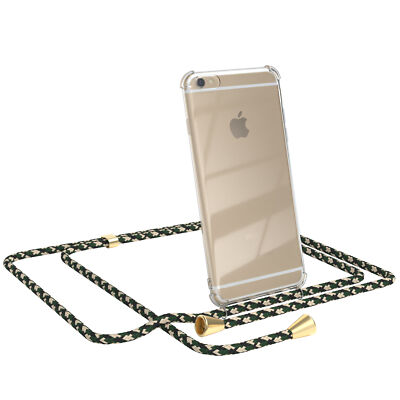 Für Apple iPhone 6 iPhone 6s Hülle mit Kette Band Case zum Umhängen Navy Grün