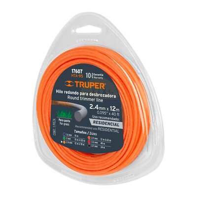 Truper HTA-95 String trimmer roll, 2.4 mm x 12 m