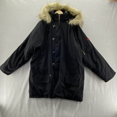 N-3B Parka Mens Med Black Extreme Cold Weather Heavyweight Coat