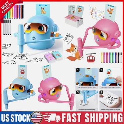 Educational Interactive Drawing Robot Learning Toy With 100 Word Cards For Kids