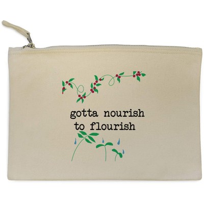 Canvas-Clutch/Zubehörkoffer 'Nourish To Flourish' (CL00047702)