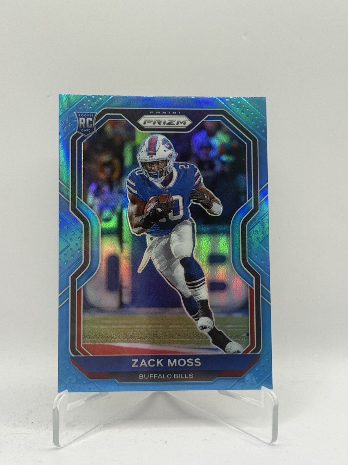 ZACK MOSS 2020 PANINI PRIZM LIGHT BLUE SSP #311 RC BUFFALO BILLS
