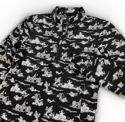 Greyson Pullover Women M 1/4 Zip Golf Pullover Black Paris of The West Kristina