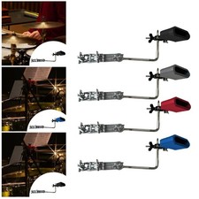 Bass Drum Cowbell Mount Holder with Cowbell Metal Compact Cymbal Stand Clamp