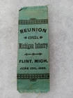 1888 FLINT 8th MICHIGAN INFANTRY GAR CIVIL WAR VETERAN GRAND ARMY REUNION RIBBON