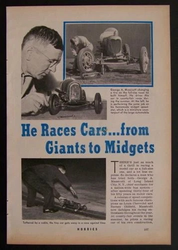 Tether Rennwagen & Grand Prix Racer George Massicutt 1940 Originalbild