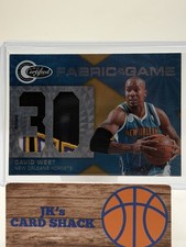 2010-11 Totally Certified David West Fabric/Game Jumbo Jersey Num Prime /10 #45