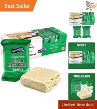 Sugarless Sesame Halva Snacks  Kosher Israeli Mini Bars Vanilla Flavors