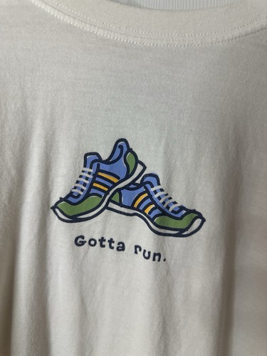 LIFE IS GOOD Men's XXL Got To Run White Short Sleeve Tee T Shirt Running - Picture 2 of 6