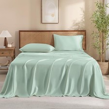 Queen Sheets Set, 100 Viscose from Bamboo Cooling Sheets, 300 Thread Count S...
