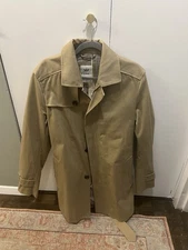 Esprit Jacket Beige Men Size 42 Regular Sipper and Snap Buttons