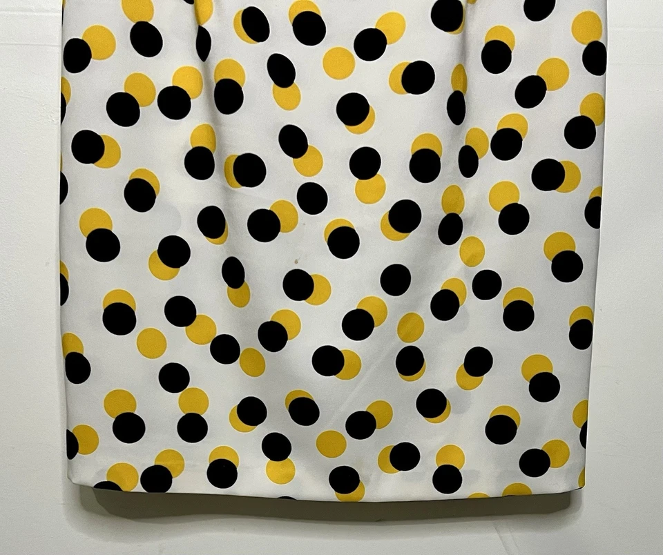 Vestido para mujer Ronni Nicole blanco negro amarillo sin mangas talla 12 Foto 2 de 4