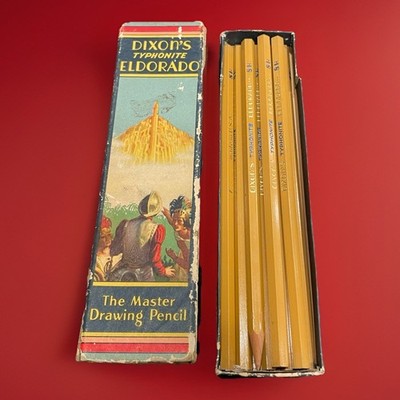 Vintage 8 Dixon's Typhonite Eldorado Master Drawing Pencils 8H