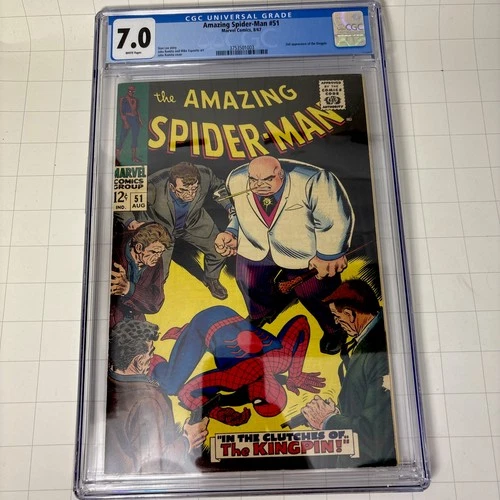 Marvel Comics the Amazing Spider-Man #51 (1967) Kingpin Cgc 7.0 White Pages