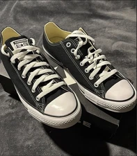 Size 10 Converse Low Top Black and White