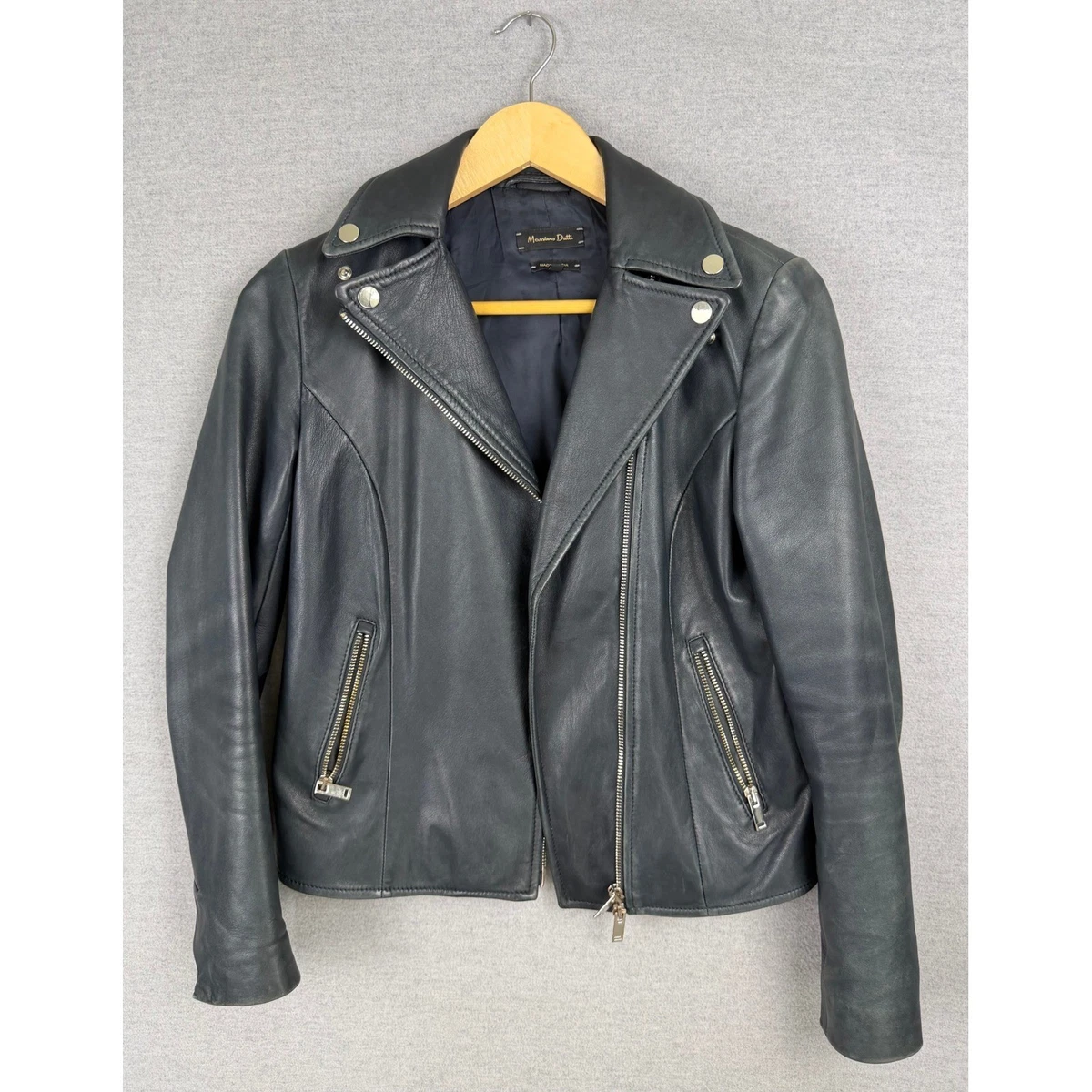 Massimo Dutti Coats, Jackets & Vests Leather Outer Shell for Women
