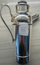Williams Sonoma Presidio Silver Cocktail Shaker With Handle Brand New With Tag
