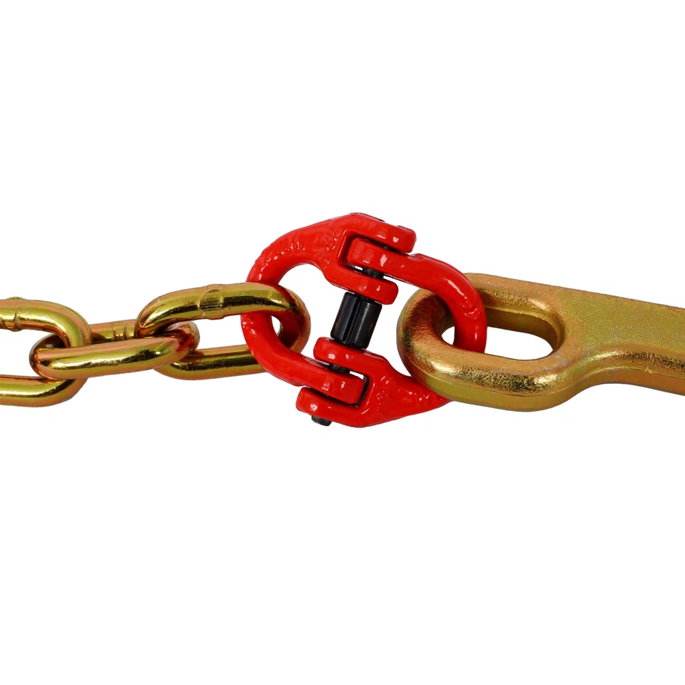 2PCS Tow Chain 9260 Lbs J-Hooks Alloy Steel Chain w/ 2 G70 for Truck 5/16"X10 ft - Image 3 of 4