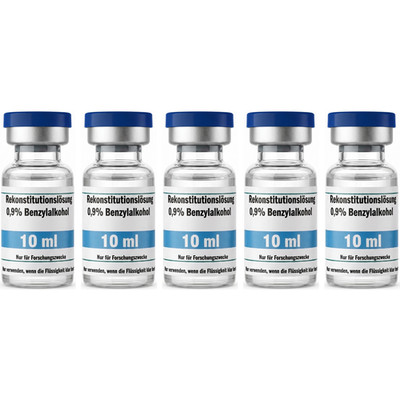 5 * 10 ml Bakteriostatisches Wasser - BAC-Wasser - BAC-Water - EU Laborgeprüft