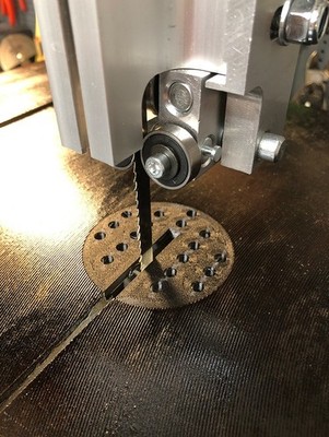 Band saw table insert 70 mm for multiple brands 5 mm thick