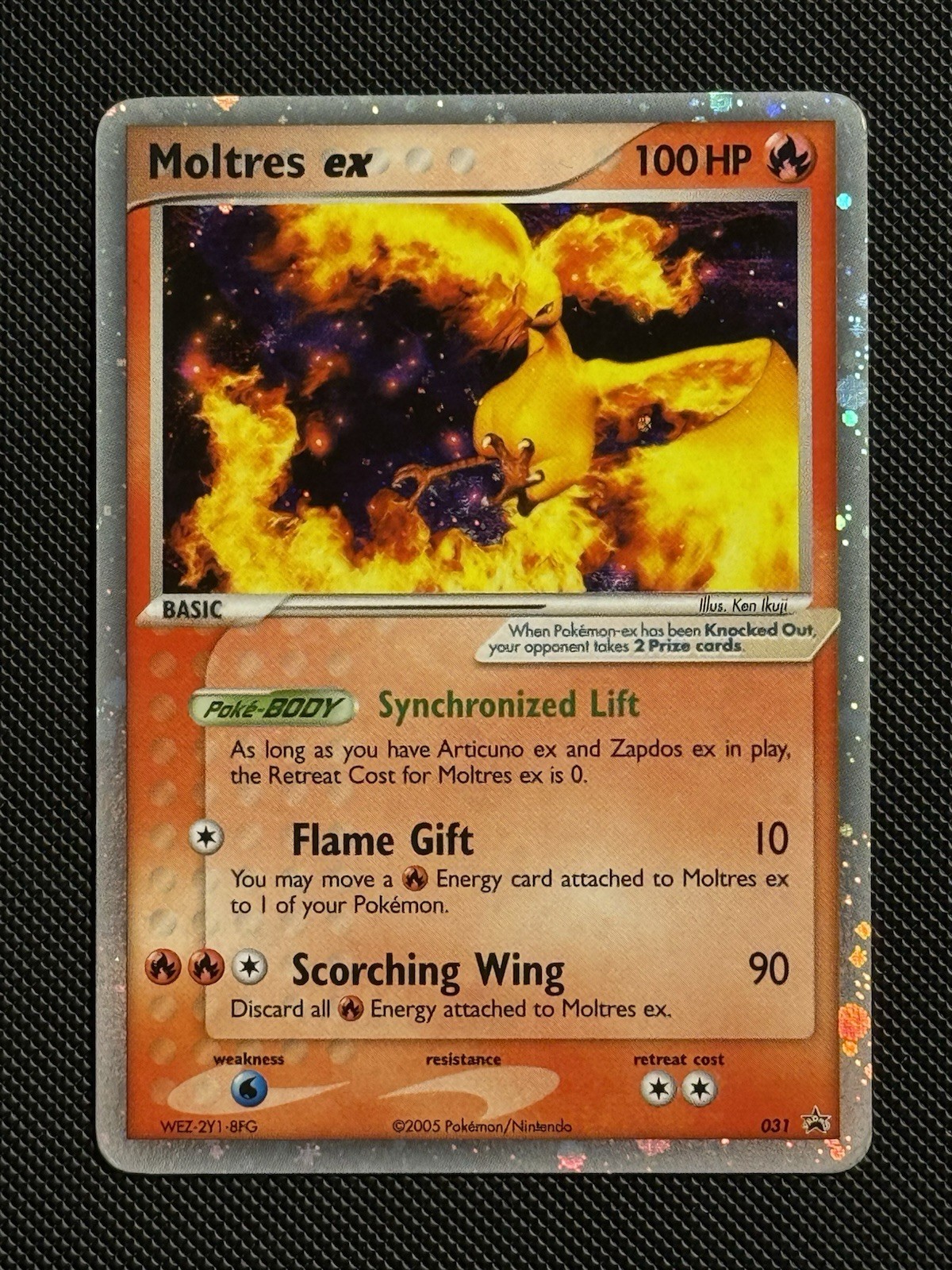 Moltres ex #031 Black Star Nintendo Promo Holo Rare Vintage Pokemon Card 2005